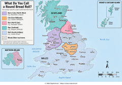 Bap, Cob, Barm or Bun? The UK Bread Roll Dialect Map