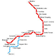 Belo Horizonte Metro Map