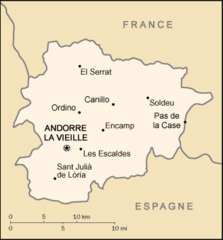 Carte Andorre