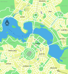 City Central Map of Canberra