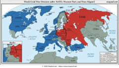 Cold War Map 1980: NATO vs Warsaw Pact & Iron Curtain