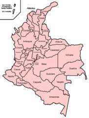 Colombia Departments Spanish