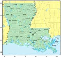 Counties Map of Louisiana