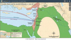 Crusader States and Ayyubid Territories 1190 AD: Post-Third Crusade Map