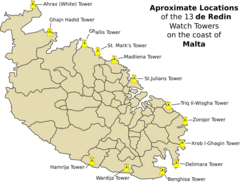 De Redin Towers Locator Map