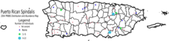 Distribution Map of Puerto Rican Spindalis 2004
