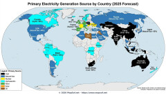 Dominant Electricity Sources Worldwide 2025 Forecast Map
