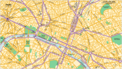 Downtown Map of Paris