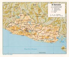 Elsalvador Relief Map 1980