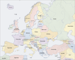 Europe Countries Map Hsb
