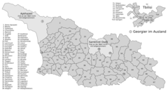 Georgien  Karte Der Wahlkreise