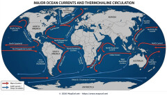 Global Ocean Currents Map: Warm, Cold, and Thermohaline Circulation