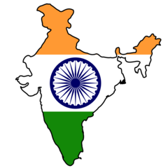 India Flag Map