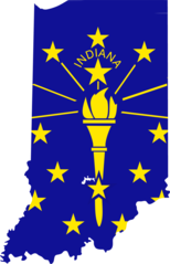 Indiana Flag Map
