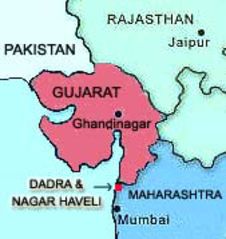 Indien Karta Dadra Nagar Haveli