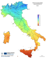 Irradiation Map Italy
