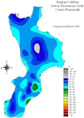 Isotherm Map of Calabria