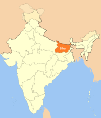 Location Map of Bihar