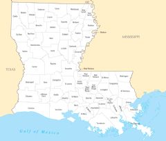 Louisiana County Map