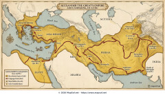 Map of Alexander the Great's Conquests (334–323 BC)
