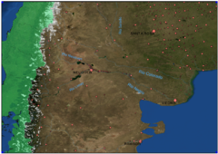 Map Northern Patagonia Argentina Topologycal
