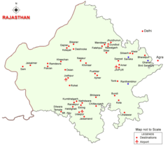 Map of Rajasthan