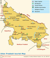 Map of Uttar Pradesh