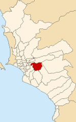Map of Lima Highlighting La Molina