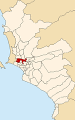 Map of Lima Highlighting Lima