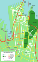 Map of Sydney Central Bus District