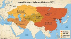 Mongol Empire 1279 Map: The Four Khanates at Their Peak