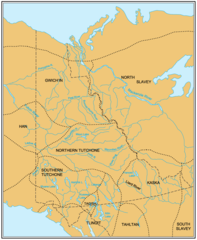 Nation Languages Map of Yukon