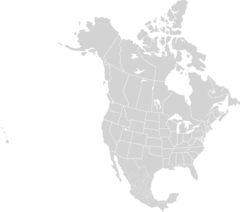 North America Blank Range Map