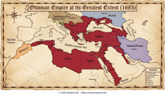 Ottoman Empire Greatest Extent 1683 Map