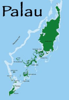 Palau Islands Map