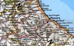 Physical Map of Abruzzo