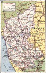 Physical Map of Karnataka