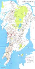 Political City Map of Mumbai