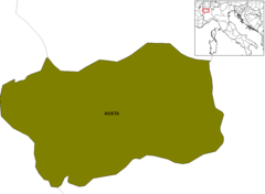 Provinces Map of Aosta