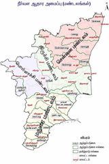 Region Map of Tamil Nadu