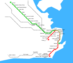 Rio De Janerio Metro Map