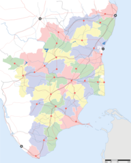 States Map of Tamil Nadu