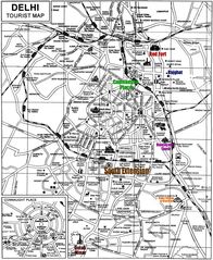 Tourist Map of Delhi