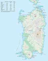 Travel And Transport Map Sardinia