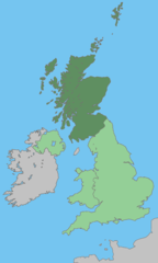 Uk Map Scotland Green
