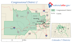 United States House of Representatives, Colorado District 2 Map