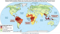 World Map: Deforestation Rates and Forest Cover (Last Decade)