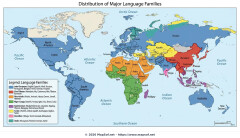 World Map: Distribution of Major Language Families